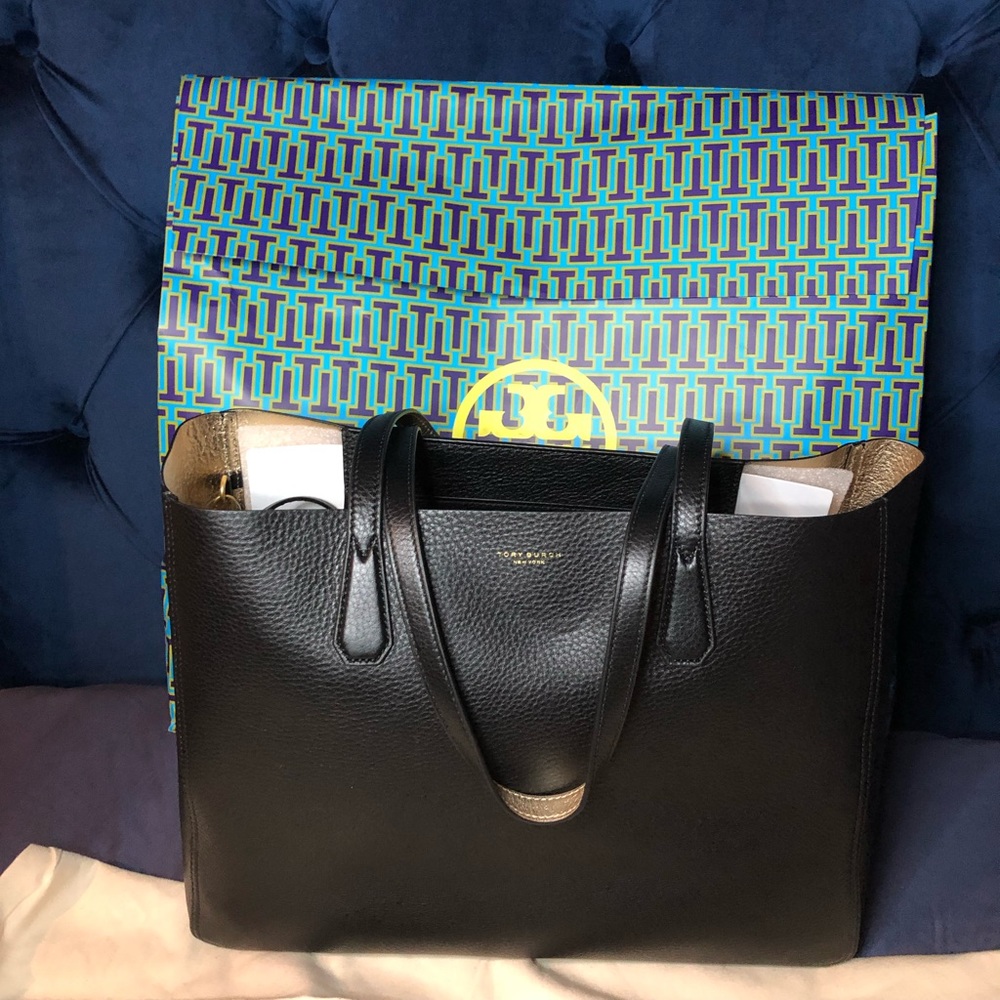 Tory Burch large Phoebe metallic reversible tote